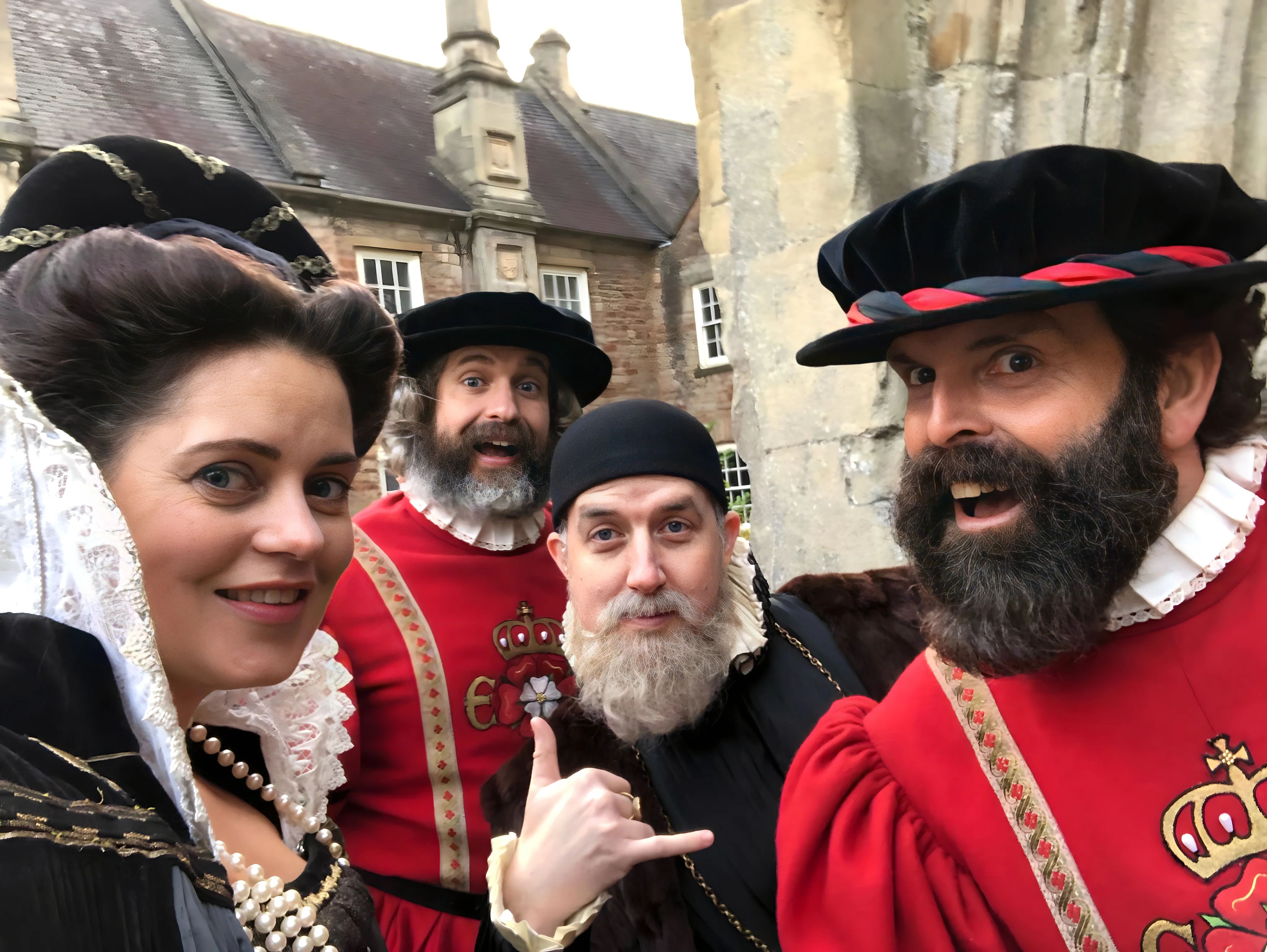 3 Phoenix castmembers relaxing in medieval costume